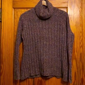 Multicolor long sleeve turtleneck sweater